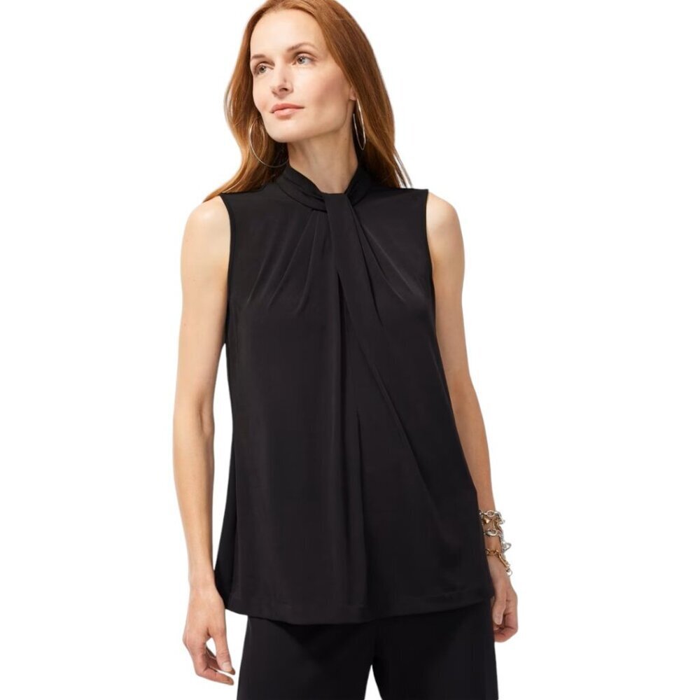 Chico's Black Label Twist Neck Top, Size Large, Black, NWT - Picture 10 of 12